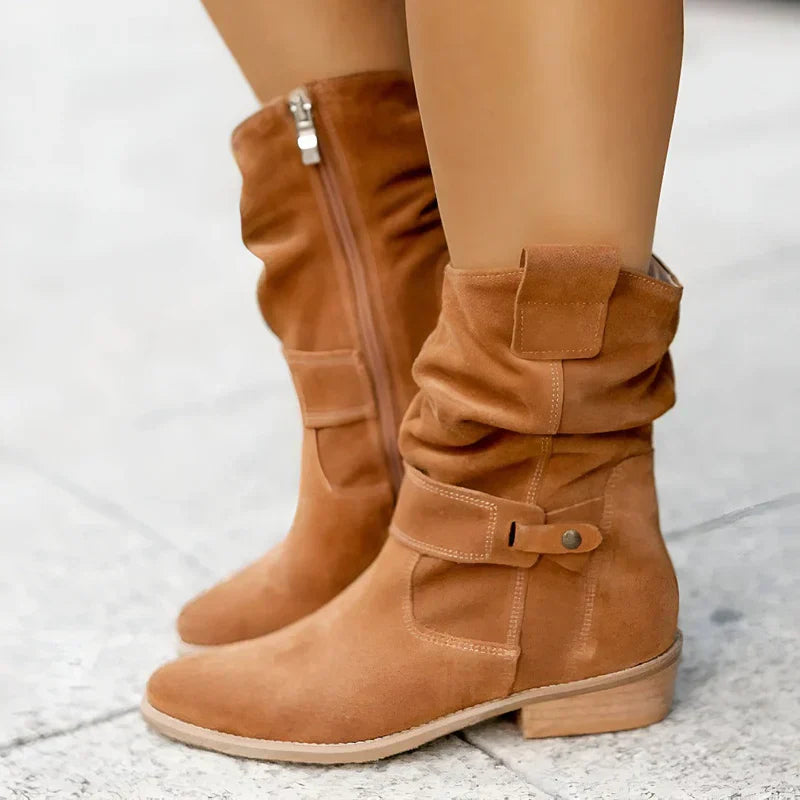 Classic orthopaedic suede ankle boots for women | Esther -5