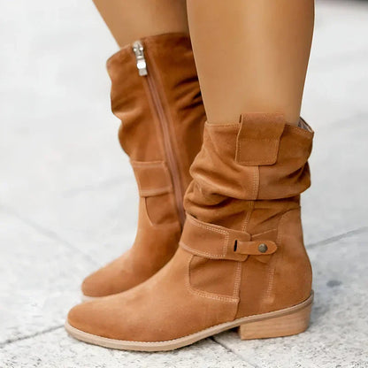 Classic orthopaedic suede ankle boots for women | Esther -5