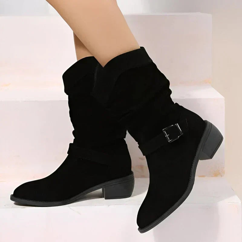 Classic orthopaedic suede ankle boots for women | Esther -7