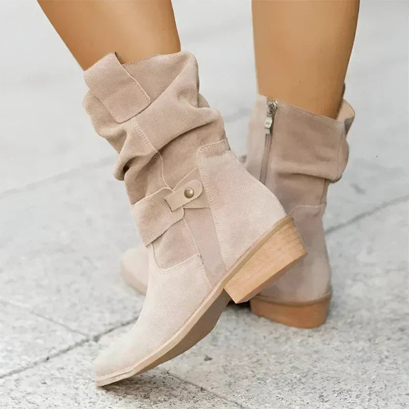 Classic orthopaedic suede ankle boots for women | Esther -4