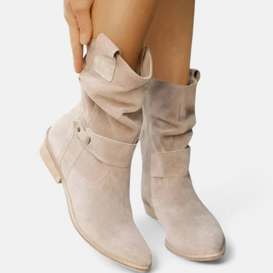 Classic orthopaedic suede ankle boots for women | Esther -1