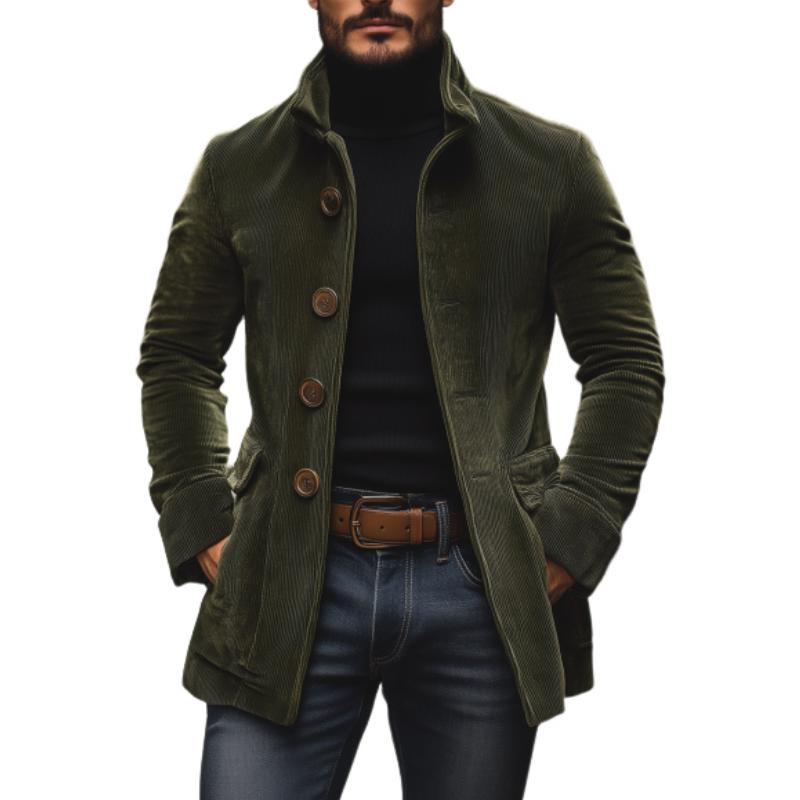 Slim-fit corduroy coat for men | Emerson -2