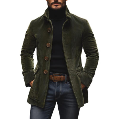 Slim-fit corduroy coat for men | Emerson -2