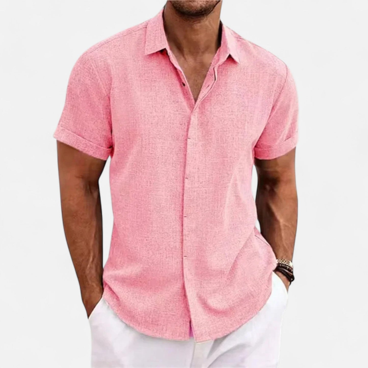 Refined coastal summer shirt for men -7