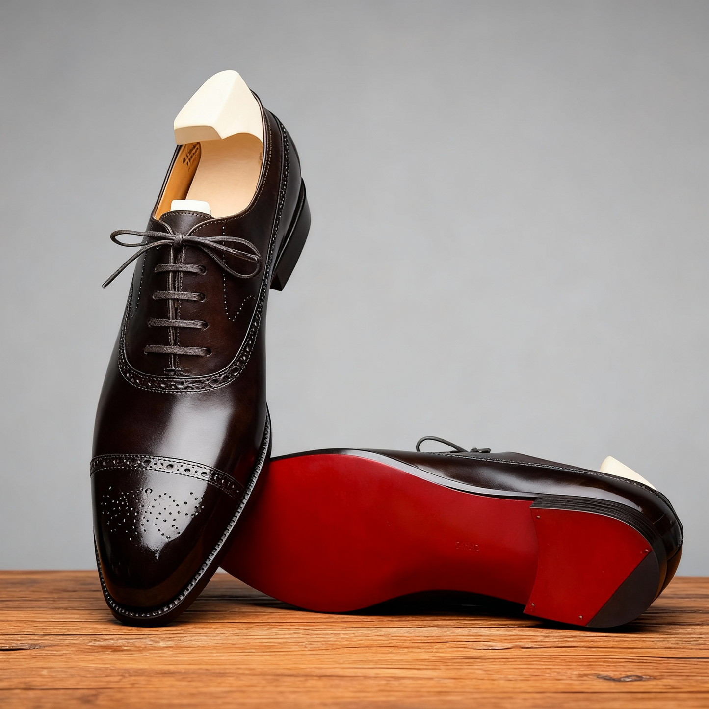 Classic leather brogue oxford dress shoes for men -2