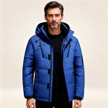Warm thick fleece-lined winter parka for men | Nordfall -8