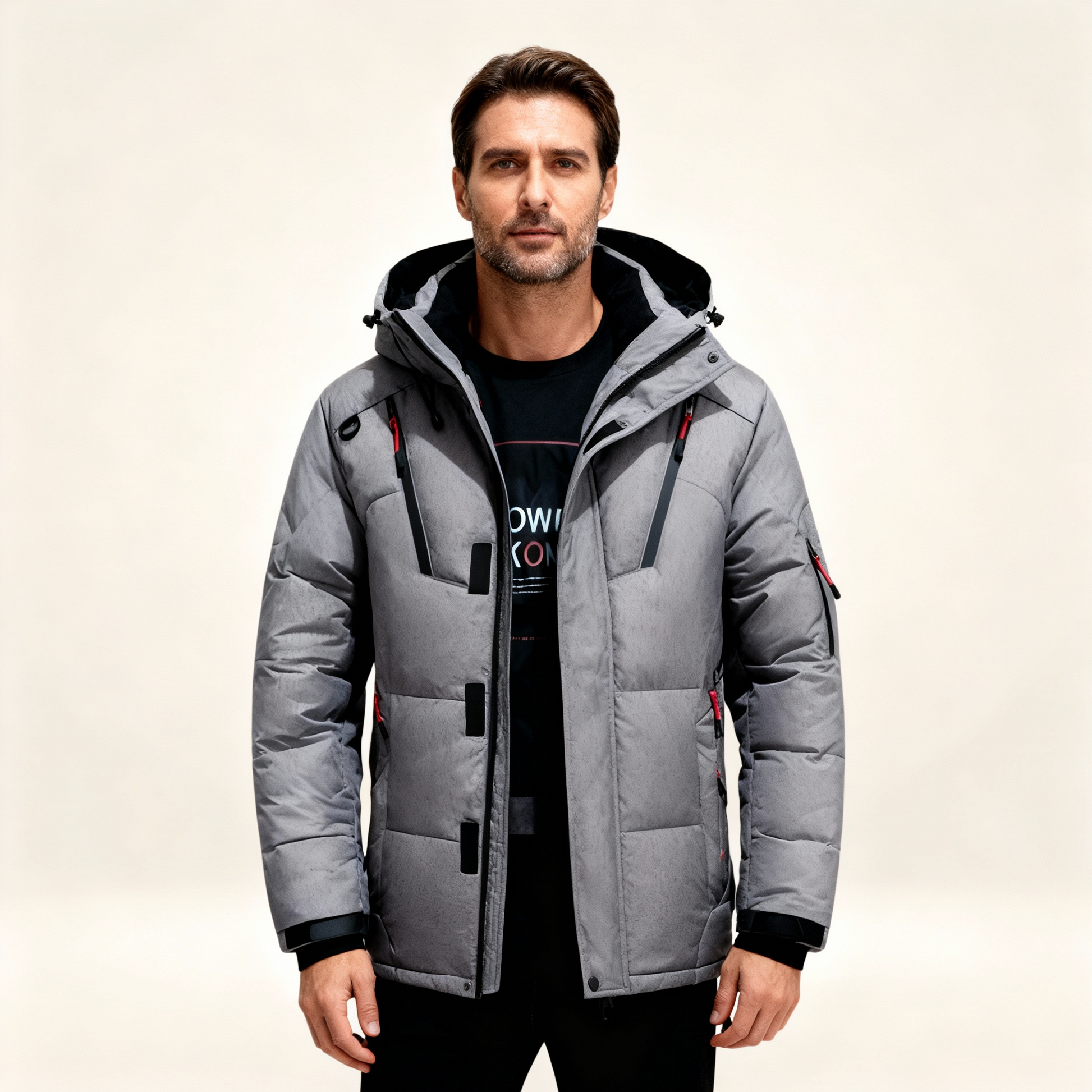 Warm thick fleece-lined winter parka for men | Nordfall -12