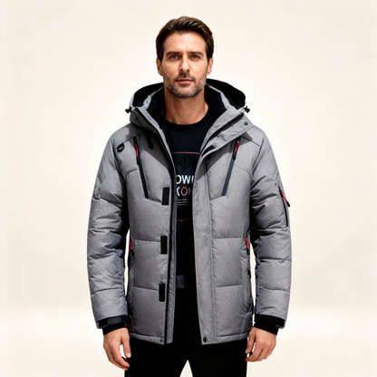 Warm thick fleece-lined winter parka for men | Nordfall -12