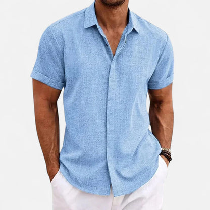 Refined coastal summer shirt for men -8