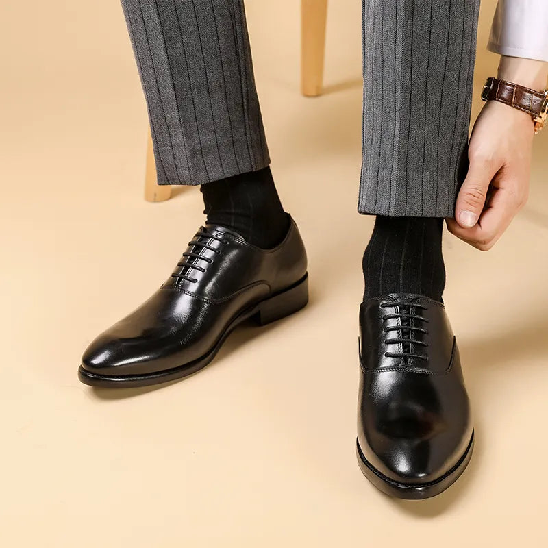 Classic orthopaedic leather oxford dress shoes for men -1
