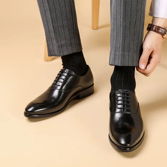 Classic orthopaedic leather oxford dress shoes for men -1