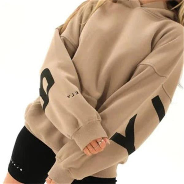 Sweat capuche oversize printed graphique jumper for women | Clotilde -7