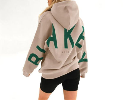 Sweat capuche oversize printed graphique jumper for women | Clotilde -3
