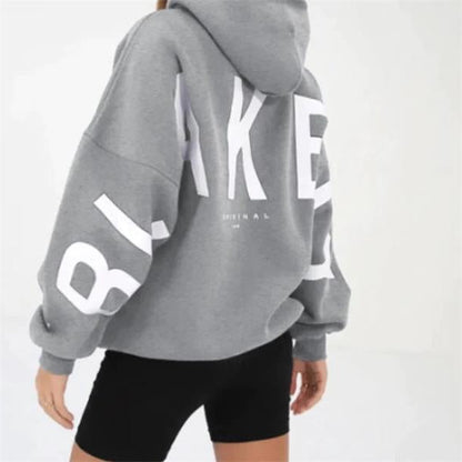 Sweat capuche oversize printed graphique jumper for women | Clotilde -4