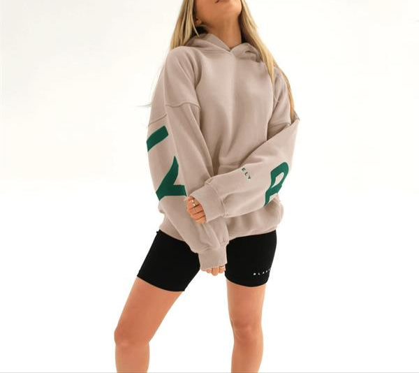 Sweat capuche oversize printed graphique jumper for women | Clotilde -2