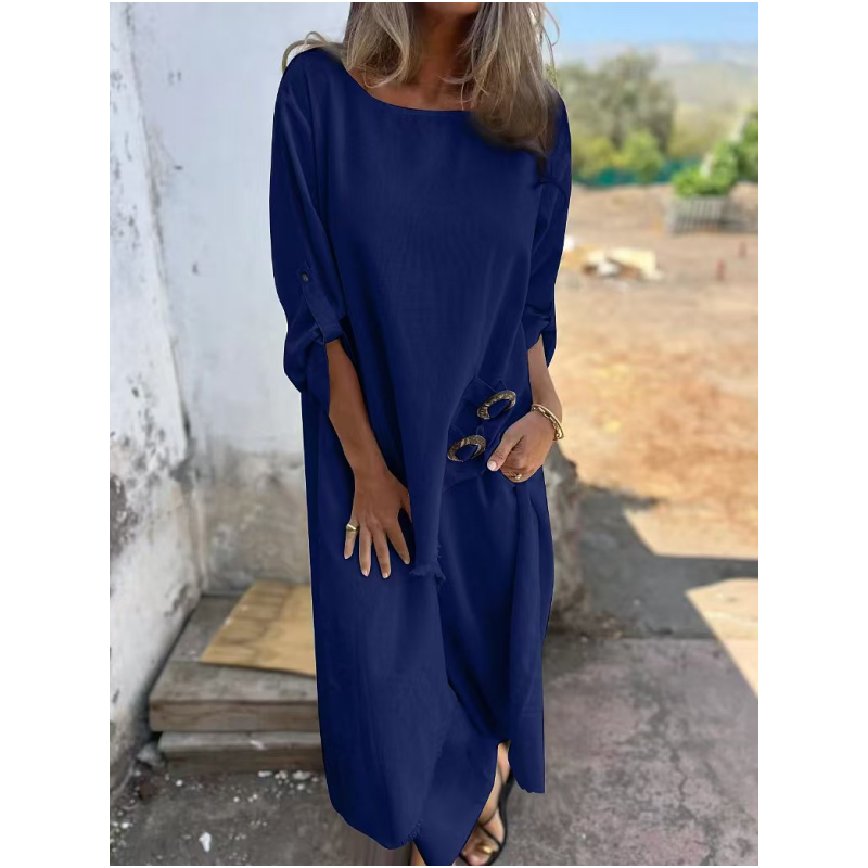 Stylish cotton-linen two-piece dress trousers for women | Elara -1
