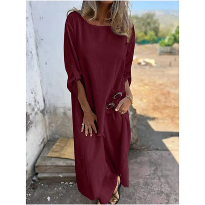Stylish cotton-linen two-piece dress trousers for women | Elara -4