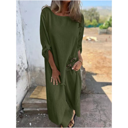 Stylish cotton-linen two-piece dress trousers for women | Elara -6