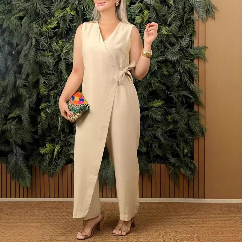 Stylish belted everyday jumpsuit for women | Rosamund -2