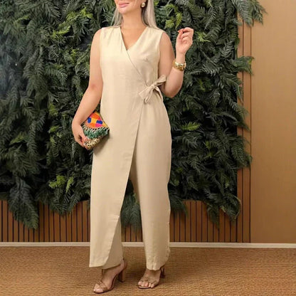 Stylish belted everyday jumpsuit for women | Rosamund -2