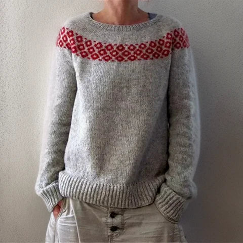 Cosy oversized knit sweater for women | Augustine -1