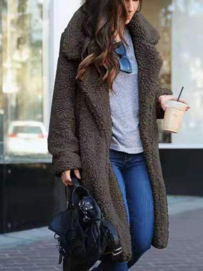 Coat long chaud peluche for women | Isla -5