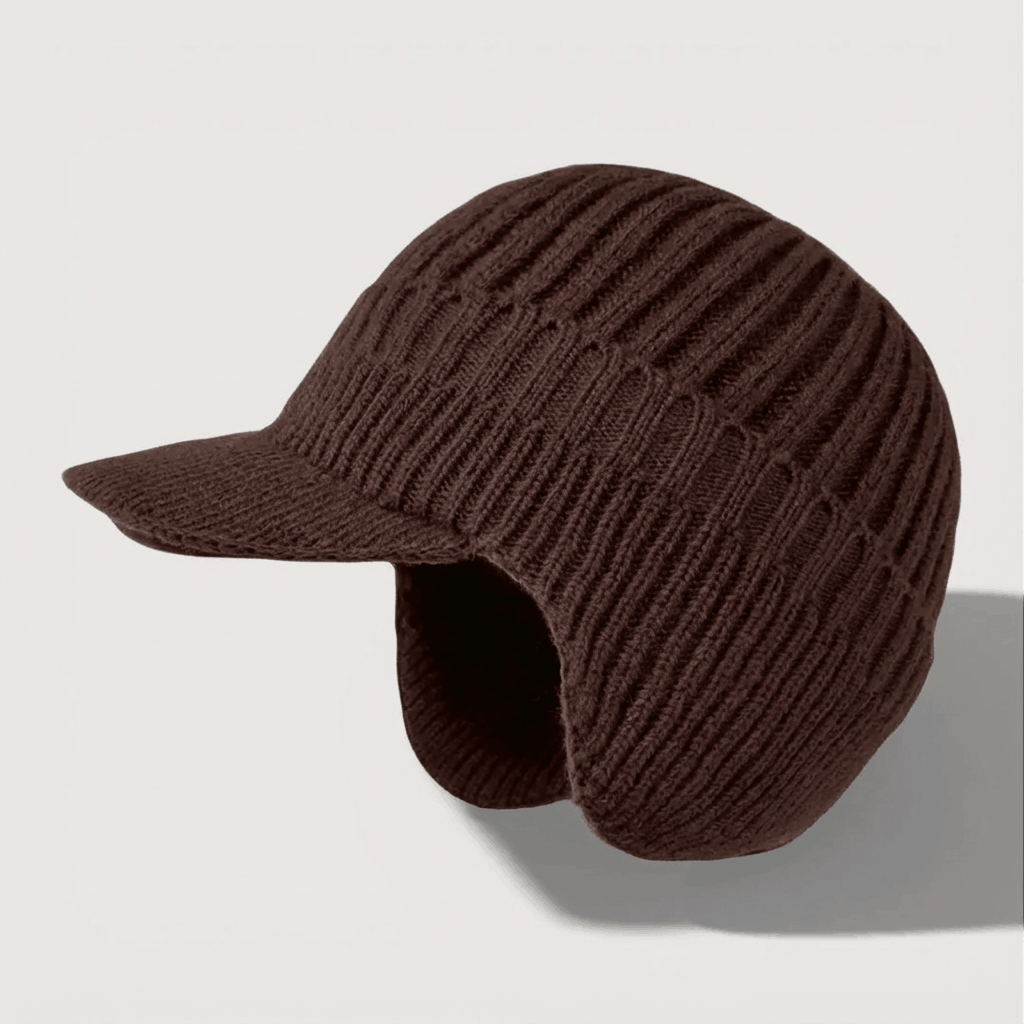 Cosy knitted ear-flap winter hat for women | Antonia -3