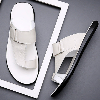 Classic leather everyday summer sandals for men | Ashmere -11