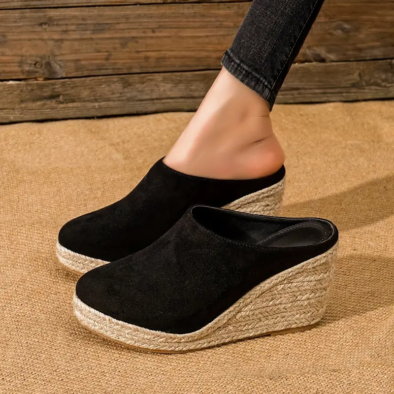 Classic wedge mules with slip-on design for women | Ismay