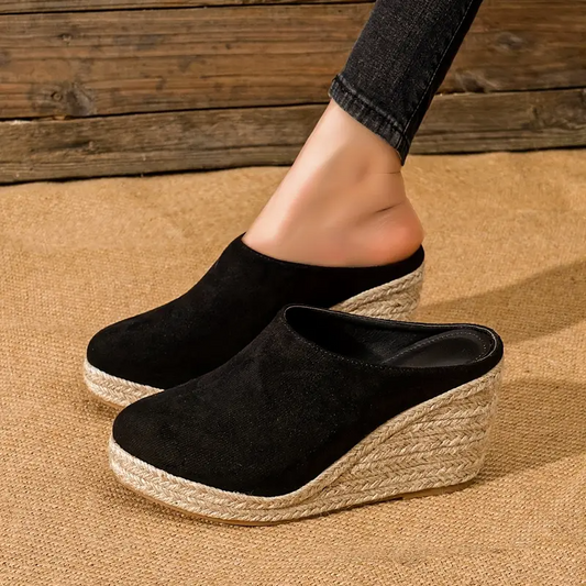 Classic wedge mules with slip-on design for women | Ismay