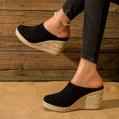 Classic wedge mules with slip-on design for women | Ismay