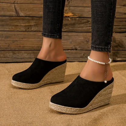 Classic wedge mules with slip-on design for women | Ismay