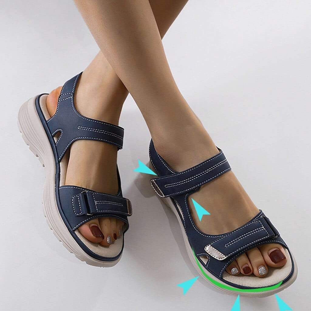 Sandales marche sangles velcro sandals for women | Tia -2